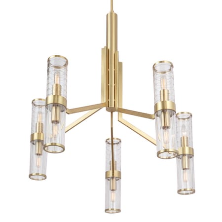 Norwell 10 Lights Satin Brass Ceiling 8150-SB-CL